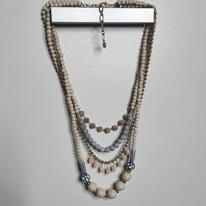 Elegant Multi-Layered Beaded Necklace